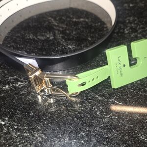 Kate Spade Black Belt with Gold Buckle